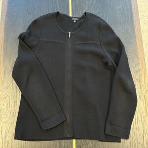 Talbots Black sweater Jacket- Size XL